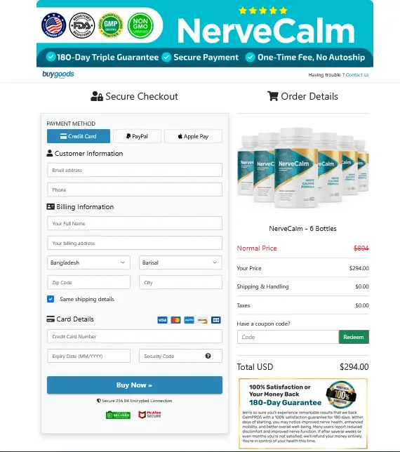 NerveClam Order Form
